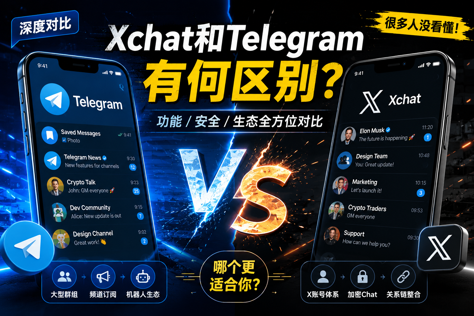 Xchat与Telegram差异在哪里？