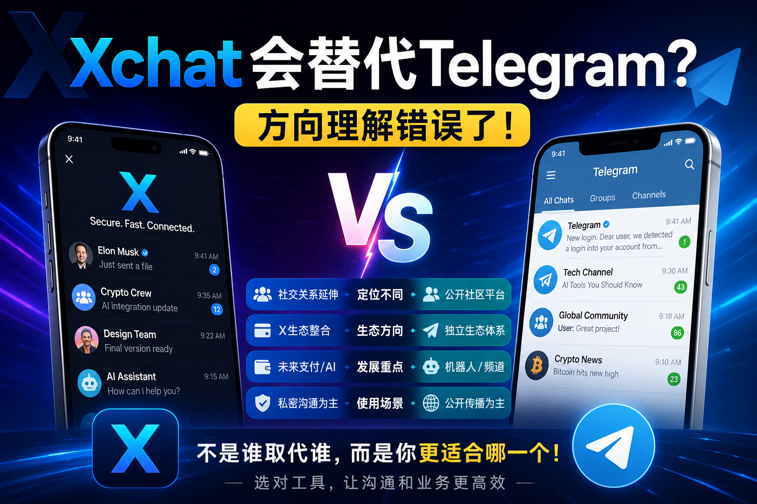 Xchat会不会替代Telegram？很多人其实方向理解错误了