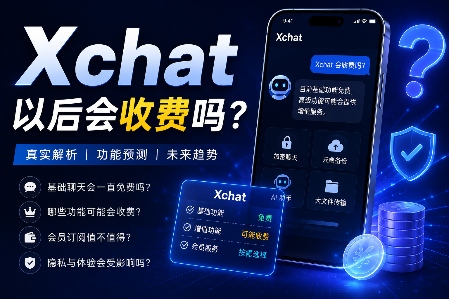 Xchat以后会变相收费吗？很多用户真正担心的不是“聊天”而是会不会改变规则