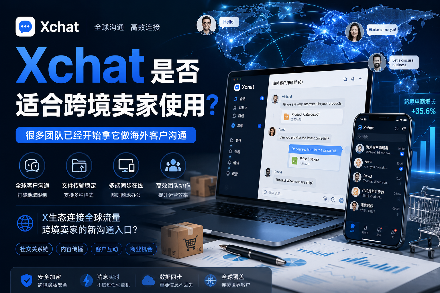 Xchat会适合跨境卖家使用吗？很多运营团队真正看中的其实是“海外沟通效率”