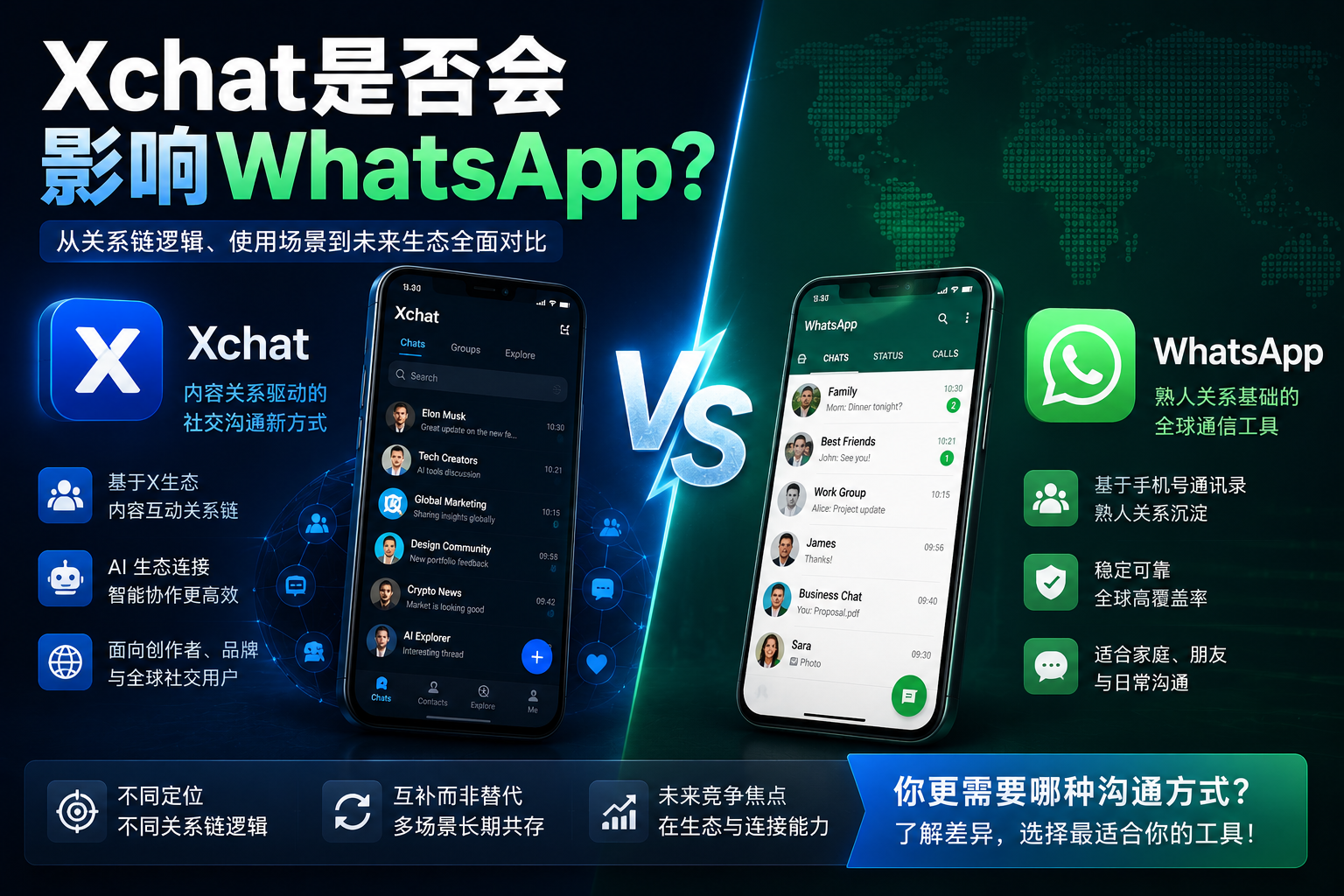 Xchat真的会影响WhatsApp吗？很多人真正忽略的是“关系来源”根本不同